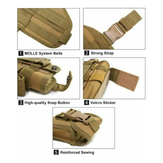 Outdoor Adjustable Hunting Molle Tactical Pistol Gun Holster Bullet Pouch Holder {50}