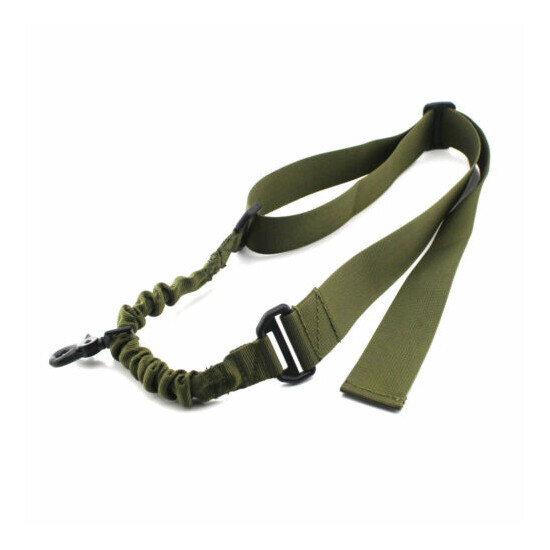 Tactical 1 Single Point Adjustable Bungee Airsoft Rifle Gun Sling Strap System {4}