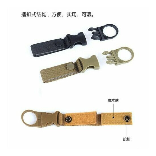 Tactical Molle Buckle Hook Hanger Fixed Ring For Molle Webbing Belt Bottle Key {4}