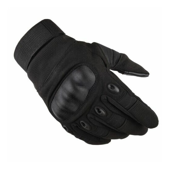 Tactical Hard Knuckle Full Finger Gloves SWAT Army Military Combat Police Patrol {9}