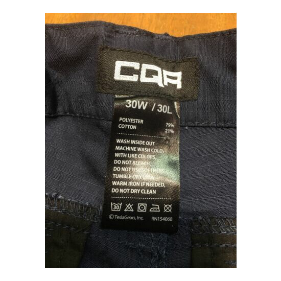 CQR Men's Tactical Pants Lightweight Flexy Size 30x30 Navy Blue Ems Police {3}