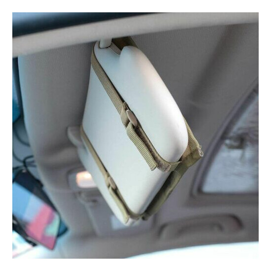 Nylon/Leather Car Sun Visor Organizer Pouch Bag Card Pen Glasses Storage Holder {8}