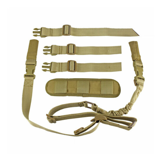 Tactical 2 Point Rifle Gun Sling Hook Strap Quick Detach with Shoulder Pad {13}