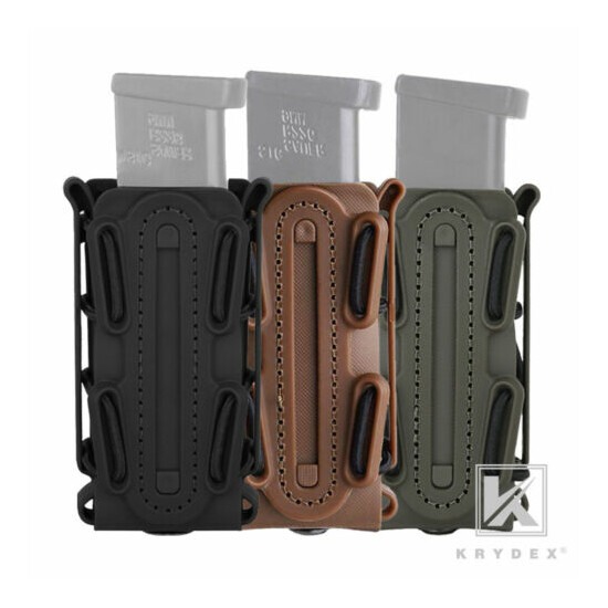 KRYDEX Soft Shell 9mm .45 Pistol Mag Pouch Magazine Pouch Carrier w/ Molle Clip {1}