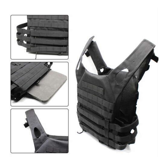 Body Bulletproof Vest Front Back Plates Armor Tactical Jacket Guard Security USA {4}