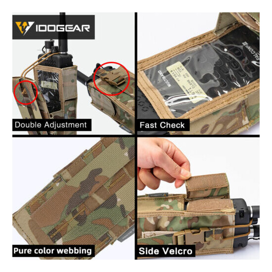 IDOGEAR Tactical Radio Pouch For PRC148/152 Walkie Talkie Holder MBITR MOLLE {5}