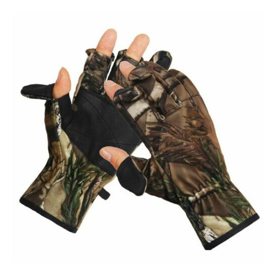 Tactical Gloves Flip Three Fingers Waterproof For Motorcycle Hiking Outdoor Army {1}