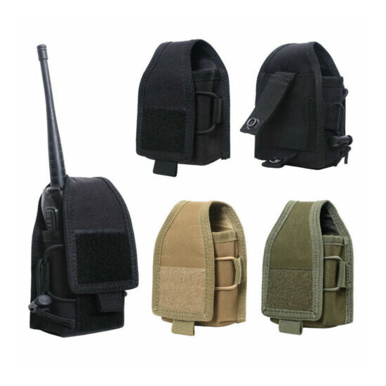 Outdoor Tactical Sports Molle Radio Walkie Talkie Holder Small Bag Pouch Pocket {2}
