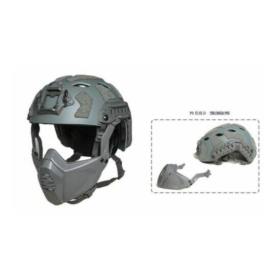 FMA Tactical Airsoft SF Helmet + Half Face Mask M/L L/XL 1*set TB1365 {15}