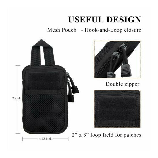 MOLLE Compact Pocket Organizer Pouch Mini Waist Bag Pouch Tactical EDC Pouch US {4}