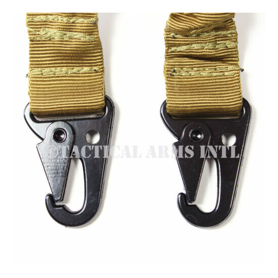 Tactical HIGH STRENGTH Dual 2 Two Point Bungee Sling Quick Release FDE Earth USA {2}