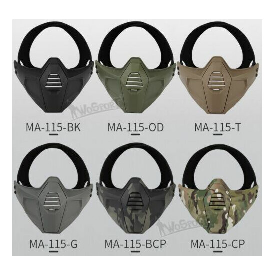 WoSporT Tactical Airsoft Half Face Mask 3D Movie Props Mask {1}