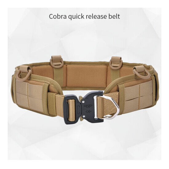 Strap Belt Tactical Military Molle Waist Belt Padded Combat Battle Quick Release {1}