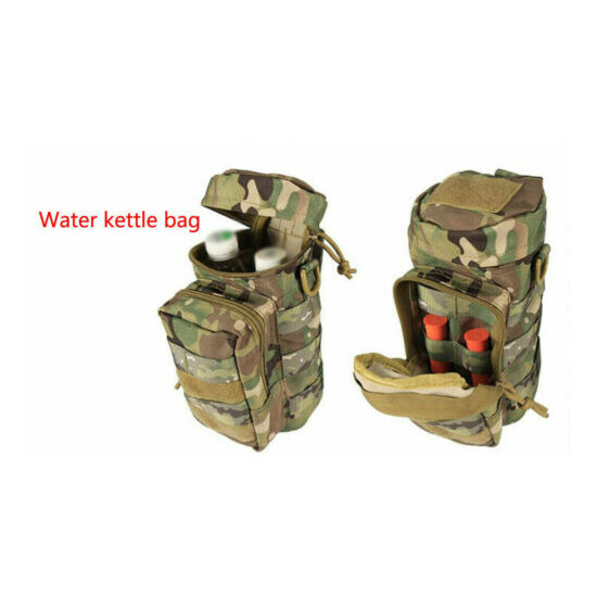 Military Tactical Molle Soft Padded Waist Belt Patrol Combat Battle Web Belt Bag {7}