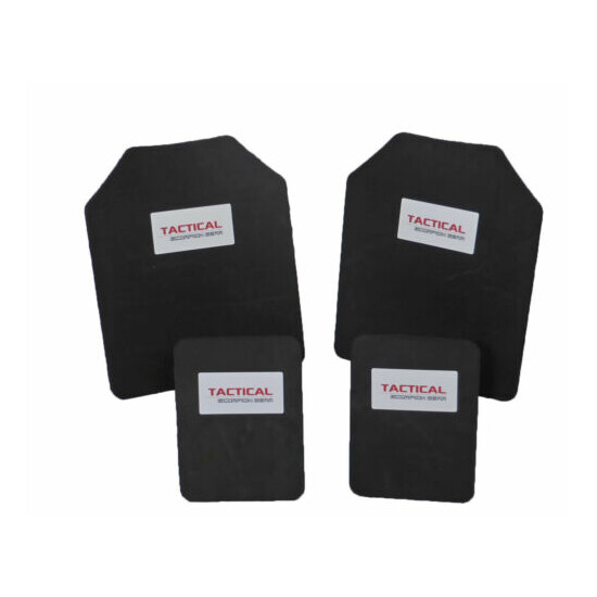 Tactical Scorpion Body Armor Plate Trauma Pads 10mm 10x12+6x8 Set For AR500 {1}