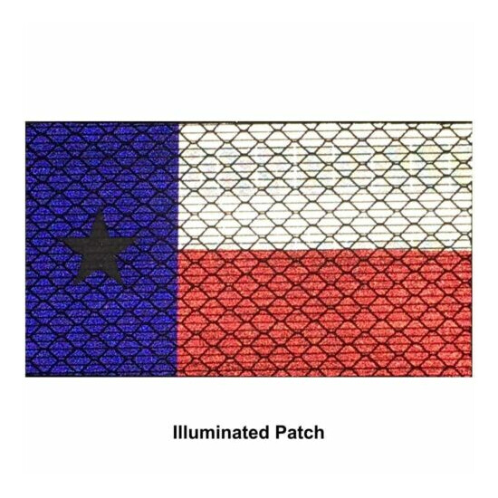 Reflective Texas State Flag - 2x3.5 Patch {2}
