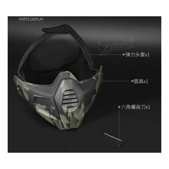 WoSporT Tactical Airsoft Half Face Mask 3D Movie Props Mask {6}