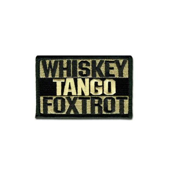 Tactical Combat Backpack Morale Embroidered Patch Badge Hook and Loop - Whiskey {10}