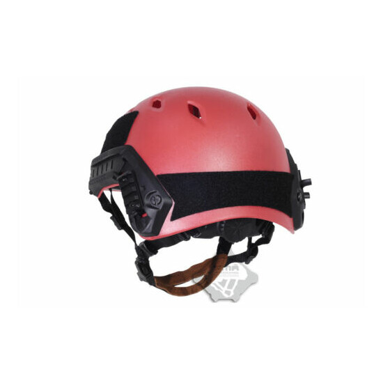 FMA Tactical Airsoft FAST Jump Military Helmet OPS ABS Base Red L/XL {6}