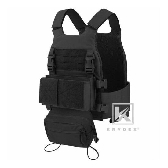 KRYDEX Low Vis Slick Armor Plate Carrier & Micro Fight Placard & SACK Drop Pouch {13}