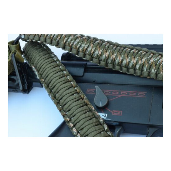 Tactical 550 Paracord Rifle Gun Sling Single Point Quick Detach MULTICAM GREEN {1}