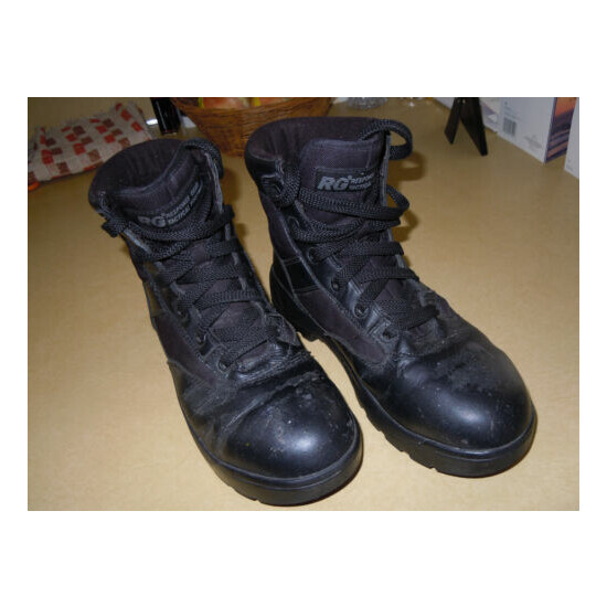 " RESPONSE GEAR " TACTICAL FOOTWEAR BLACK ANKLE BOOTS - SIDE ZIP ACCESS - SIZE 1 {3}
