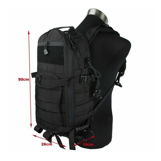 TMC2545-BK Tactical Outdoor Backpack Knapsack Shoulder Bag Pouch Molle System {3}