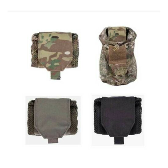 Outdoor Mini Foldable Magazine Mesh Drop Dump Pouch Tactical ROLL-UP Storage Bag {1}