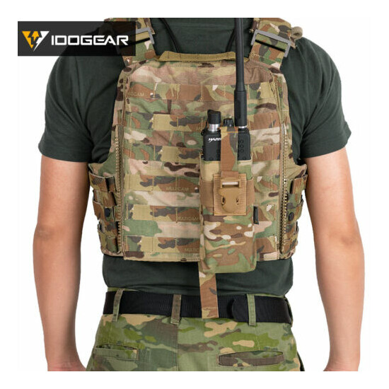 IDOGEAR Tactical Radio Pouch For Walkie Talkie MBITR PRC148/152 MOLLE Military {2}
