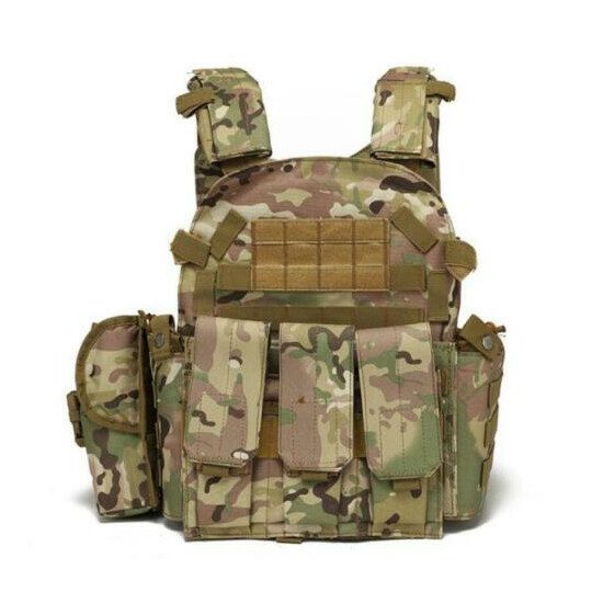 4pcs Tactical Vest Military Mag Holder Molle PC Airsoft Combat Assault Gear Sets {21}