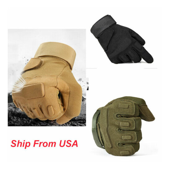 MensTactical Combat Gloves Army Military Outdoor Full Finger Hunting Gloves USA {1}