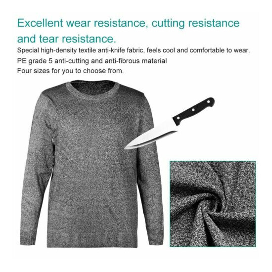 Cut Resistant Anti Slash Clothes Level 5 Protective Equipment Round Neck Shirt {1}