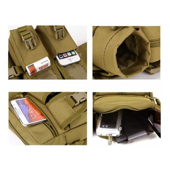 Tactical Waist Pack Pouch With Water Bottle Pocket Holder Molle Fanny Belt Bag {8}