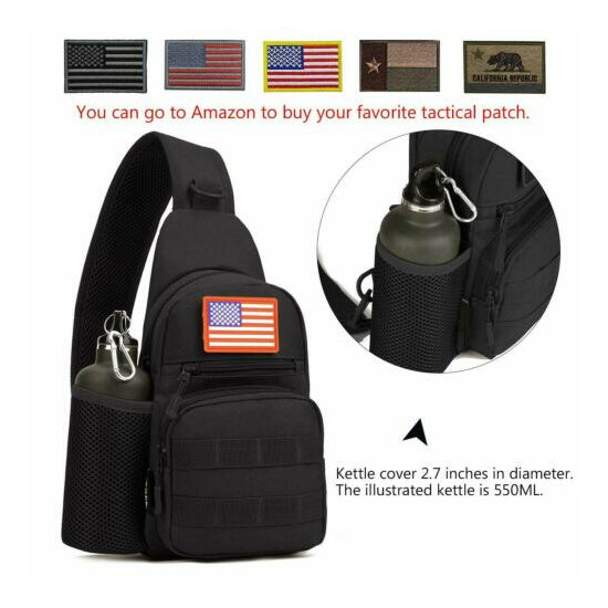 Tactical Army Shoulder Bag Men Sling Crossbody Bags Camping Hiking Chest Pack US {26}