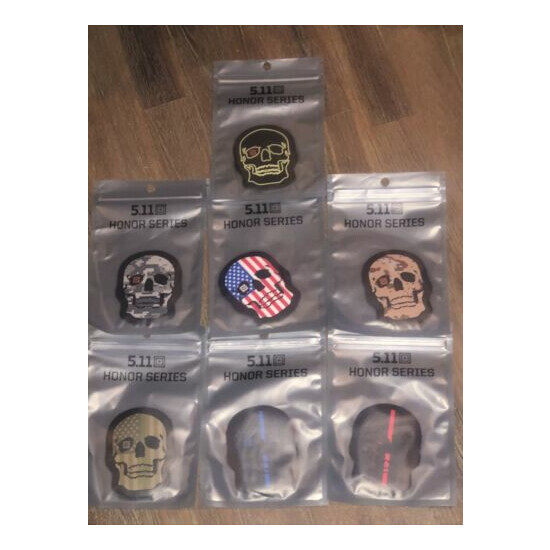 5.11 Tactical Painted Skull Patch Lot (7) {1}