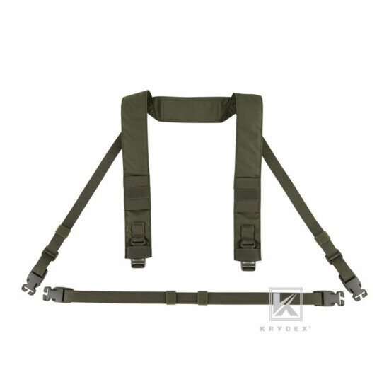 KRYDEX Fat Strap and Back Strap Shoulder Harness Ranger Green for MK3 Chest Rig {2}