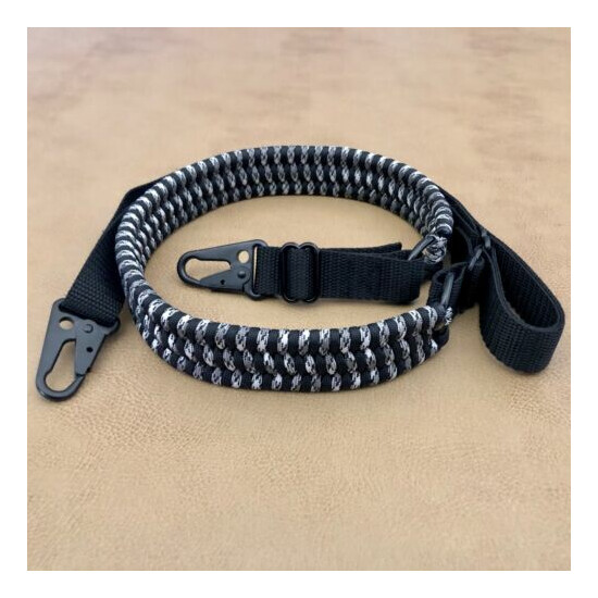 Tactical Single/Two Point HK Clip Handmade Paracord Gun Rifle Sling Quick Adjust {16}
