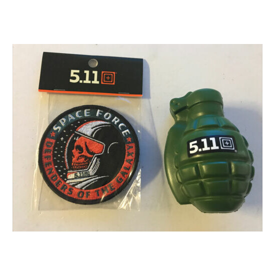5.11 TACTICAL Morale Patch Space Force & Promo Stress Relief Squishy Grenade New {1}