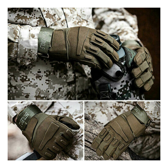 Tactical Full Finger Gloves Army Military Combat Hunting Shooting Sniper Mittens {11}