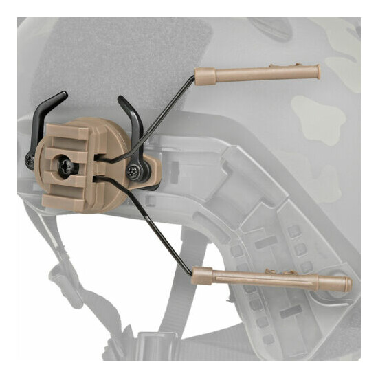 2Pc Tactical Helmet Rail Adapter Headset Holder Rack for 19-21mm Helmet Rail {21}