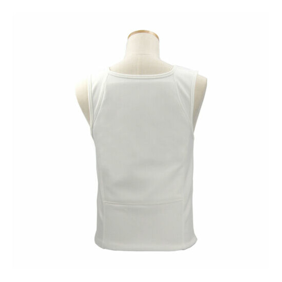 White Bulletproof T-shirt Vest Ultra Thin made with Kevlar Body Armor NIJ IIIA {4}