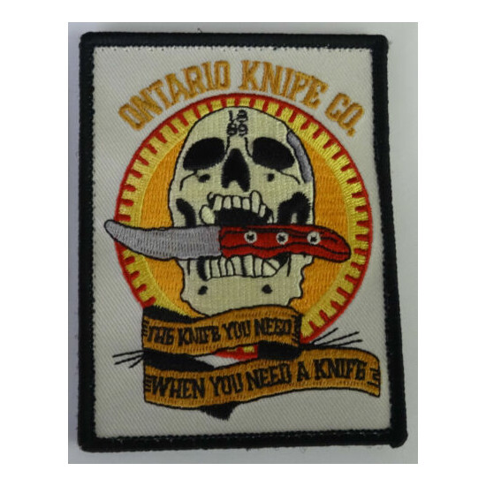 Shot Show Ontario Knife Company SKULL Morale Patch Sticker {3}