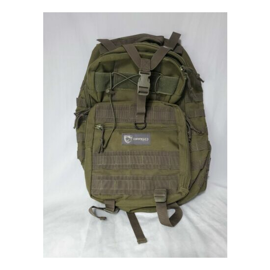 Used Drago Gear Tracker Backpack Army / Olive Green 20"x15" READ Description  {1}