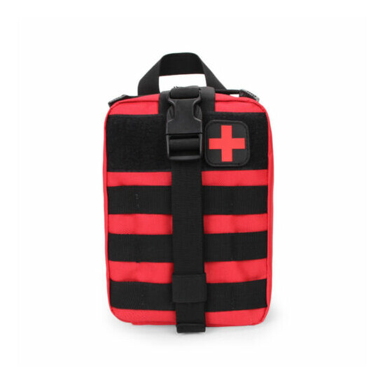 Outdoor Pack First Aid Kit Wilderness Black First Aid Pouch Medical Bag Package {4}