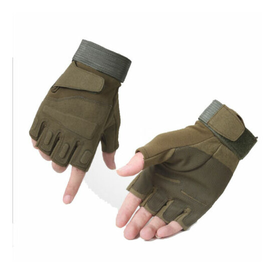 Outdoor Mens Tactical Army Military Fingerless Combat Cycling Half Finger Gloves {12}