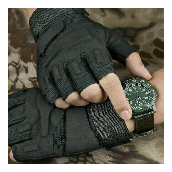 Military Half Finger Fingerless Tactical Hunting Cycling Gloves Outdoor Sport US {14}