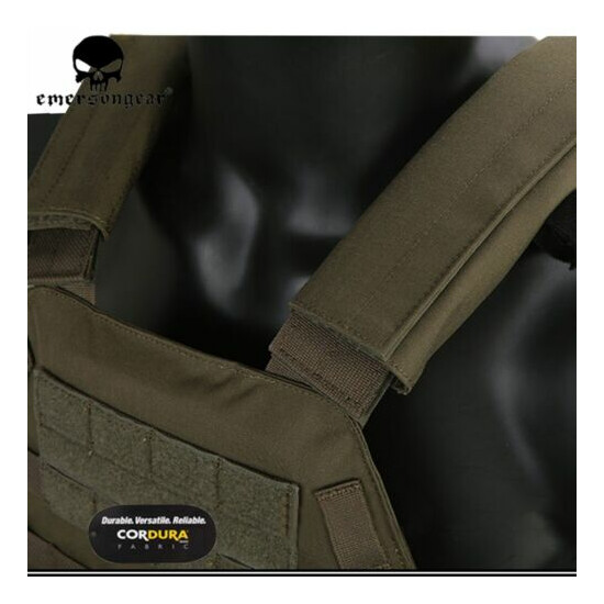 Emerson Tactical Modular Combat Vest MOLLE LBT-6094A Plate Carrier w/ 3 Pouch RG {6}