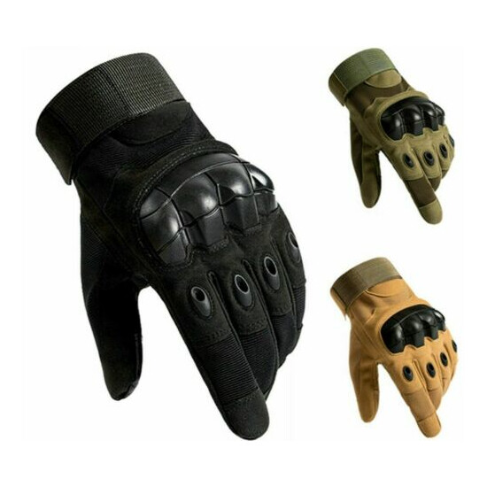 New Full Finger Tactical Gloves Protective Hard Knuckle Work Military Hunting {1}