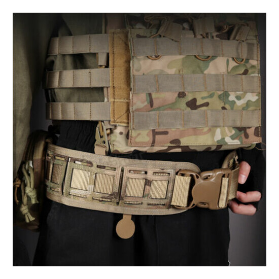 Tactical Molle Waist Belt Military Padded Patrol Belt Combat Battle Web Belt {3}