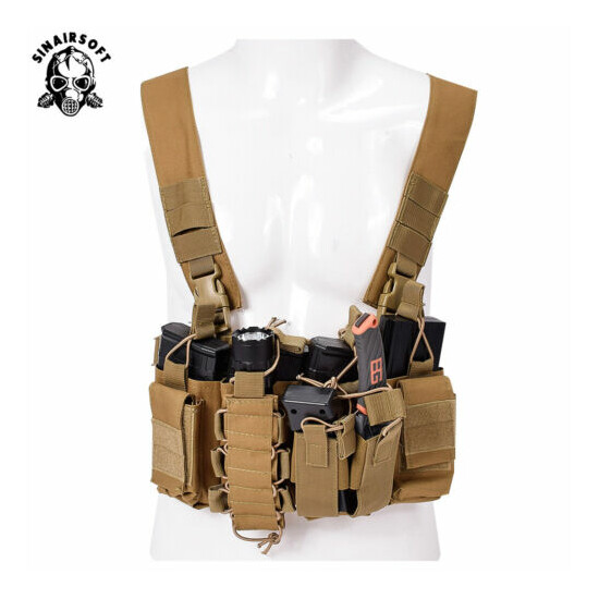 Tactical D3CR Chest Rig Disruptive Environments Hunting Airsoft W/ mag Pouches {2}